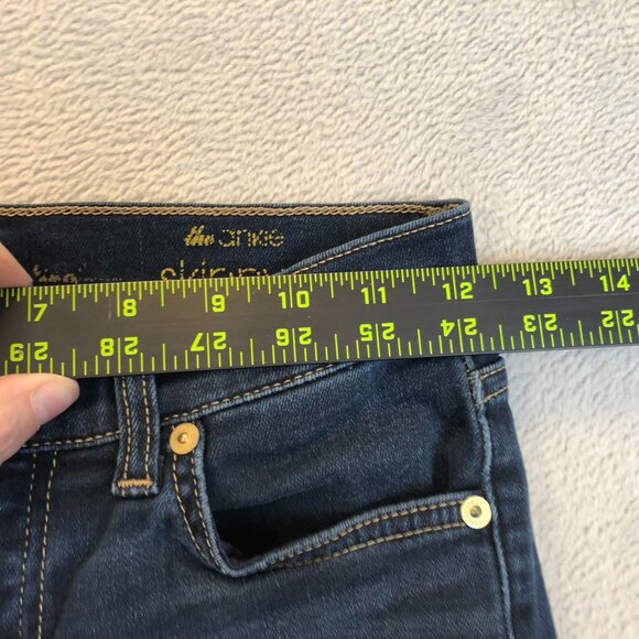 7 For All Mankind Women's Jeans Size 25 Skinny Fit Dark Wash Stretch Cotton Blen - Picture 6 of 13